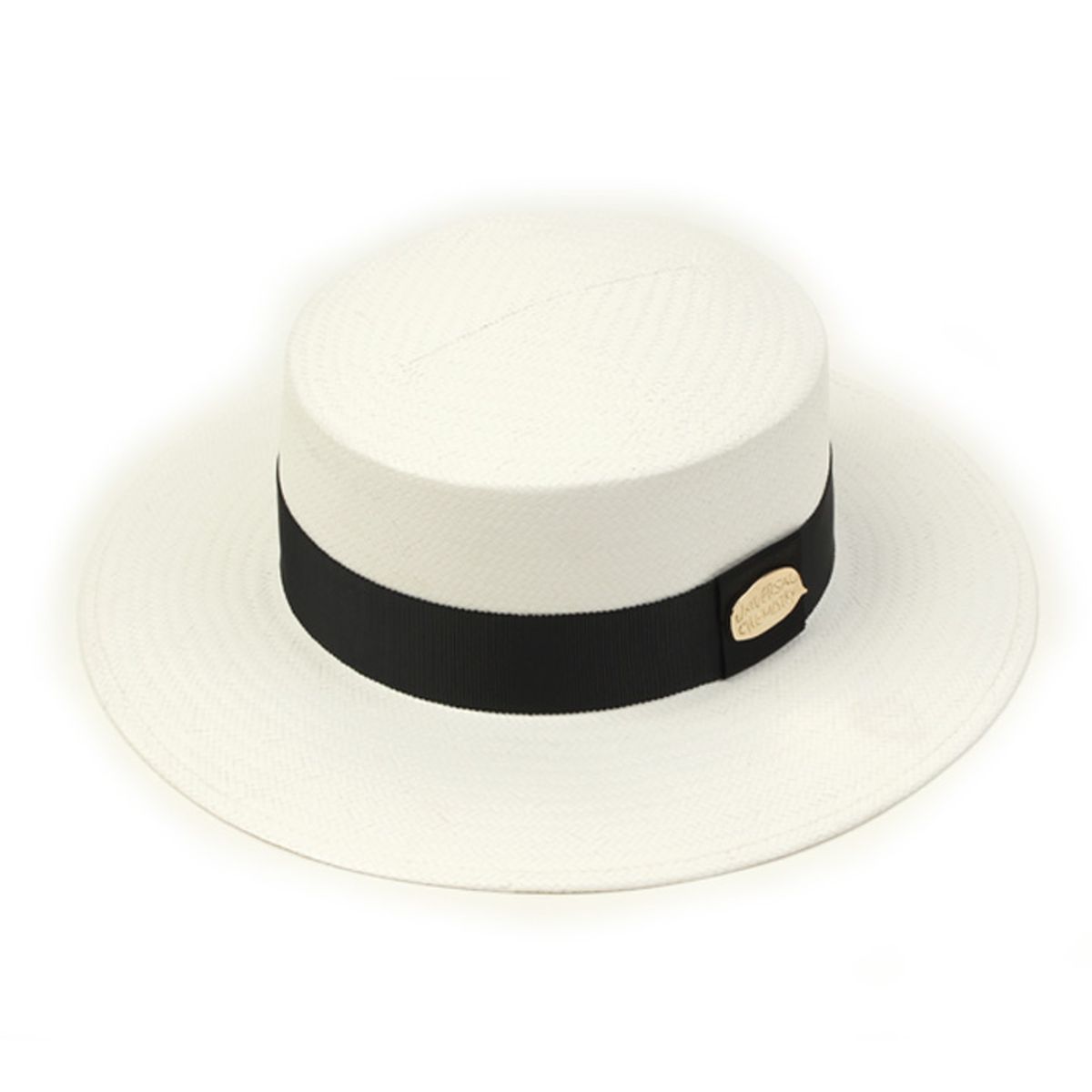 유니버셜 케미스트리(UNIVERSAL CHEMISTRY) White Flat Long Panama Hat GD 파나마햇
