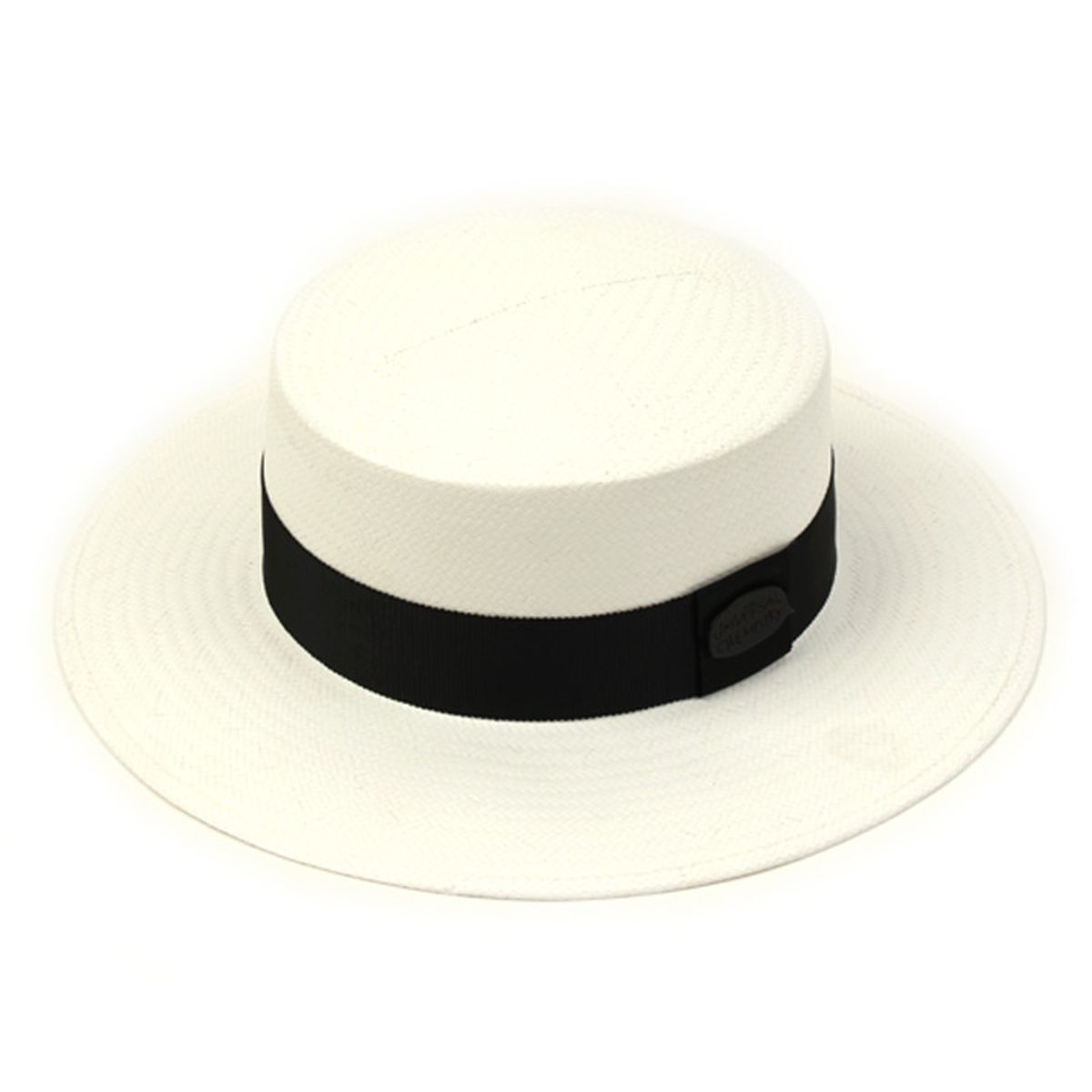 유니버셜 케미스트리(UNIVERSAL CHEMISTRY) White Flat Long Panama Hat BK 파나마햇