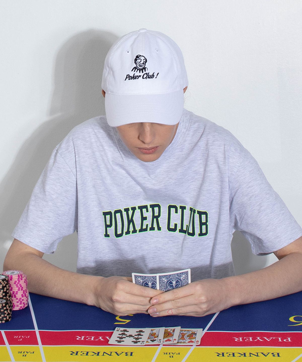 스텝온리(STAFFONLY) POKER CLUB (MELANGE WHITE)