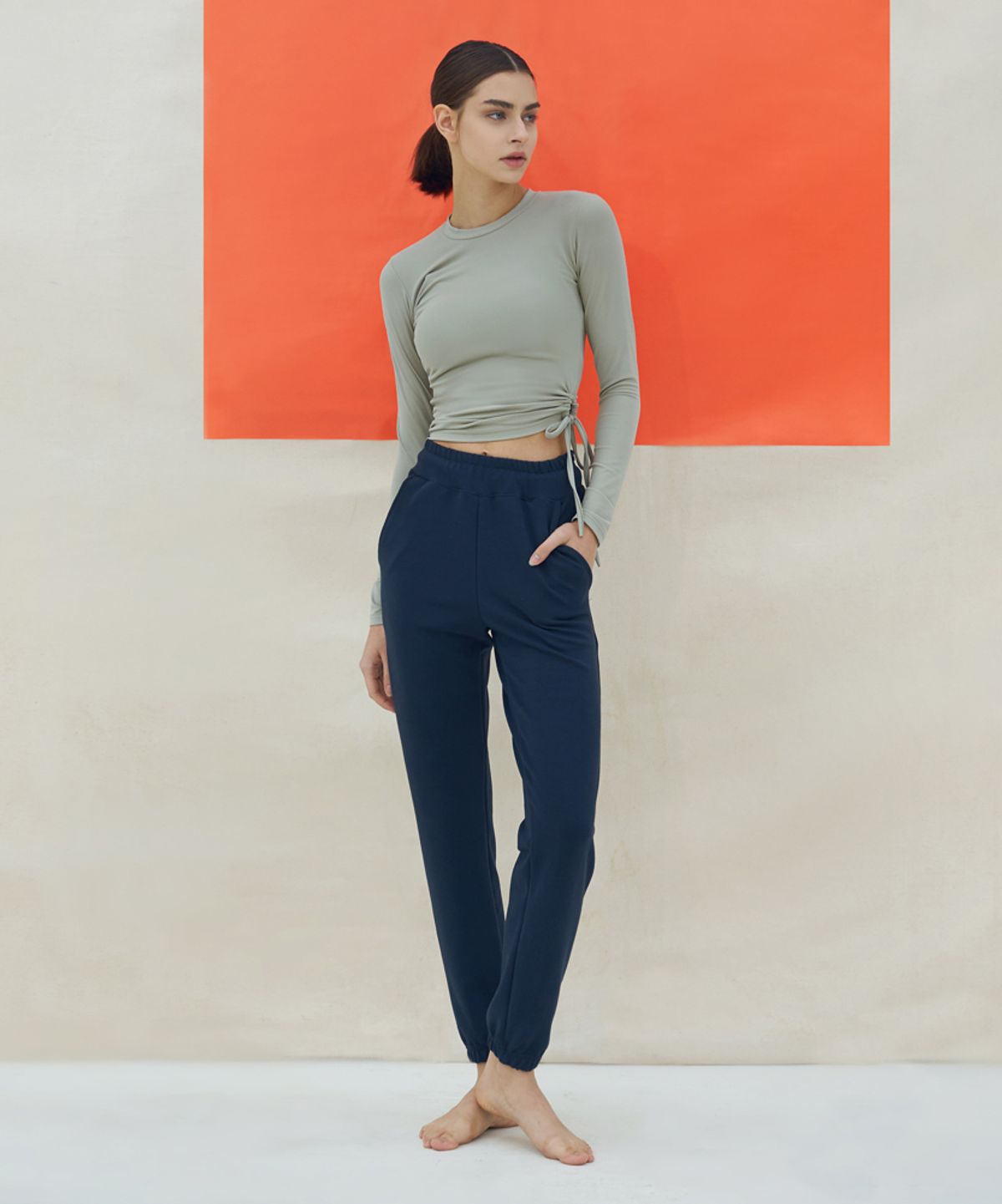 데비웨어(DEVIWEAR) 에티튜드 스웨트 팬츠 DEVI-B0033-에쉬네이비
