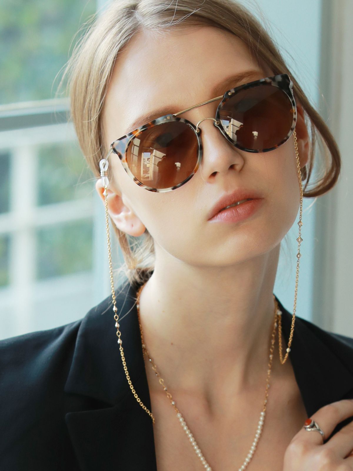 오키디루포(OCCHI DI LUPO) Stella chain Glasses strap