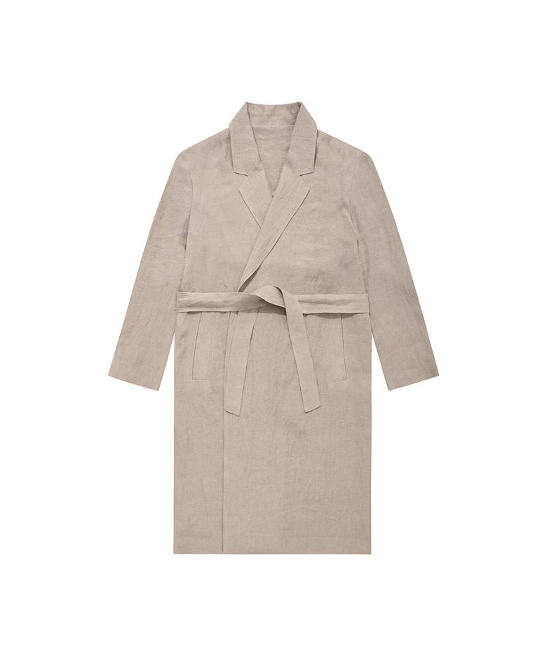 [SHIBAYA] LINEN ROBE COAT