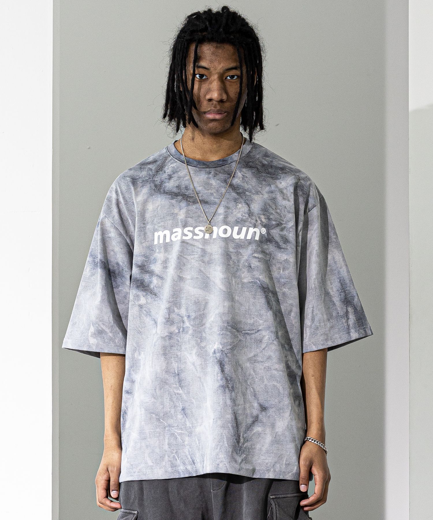 MUSINSA | MASSNOUN SL Logo Tie Dye Oversized Short Sleeve