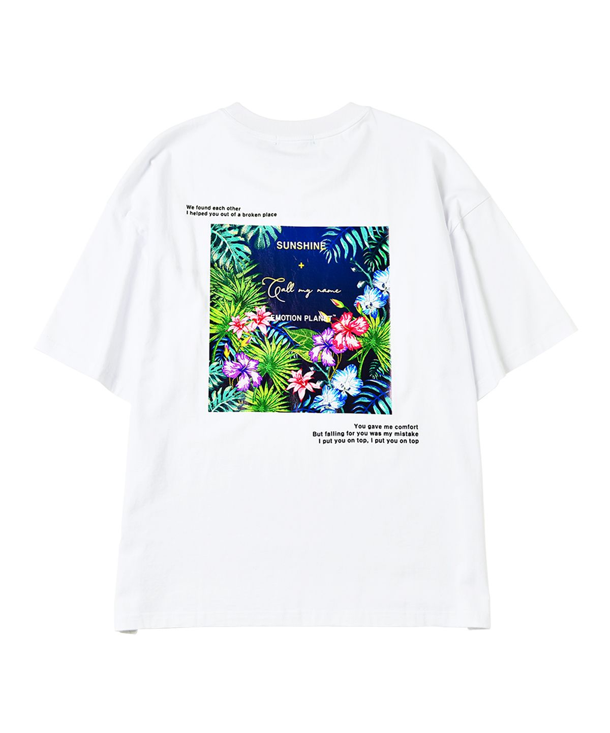 이모션플래닛(EMOTION PLANET) 플라워 2 포토프린트 티셔츠(WHITE)