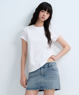 [첫 구매 이벤트 상품] 우먼즈 베이식 크루 넥 반팔 티셔츠 [화이트]
