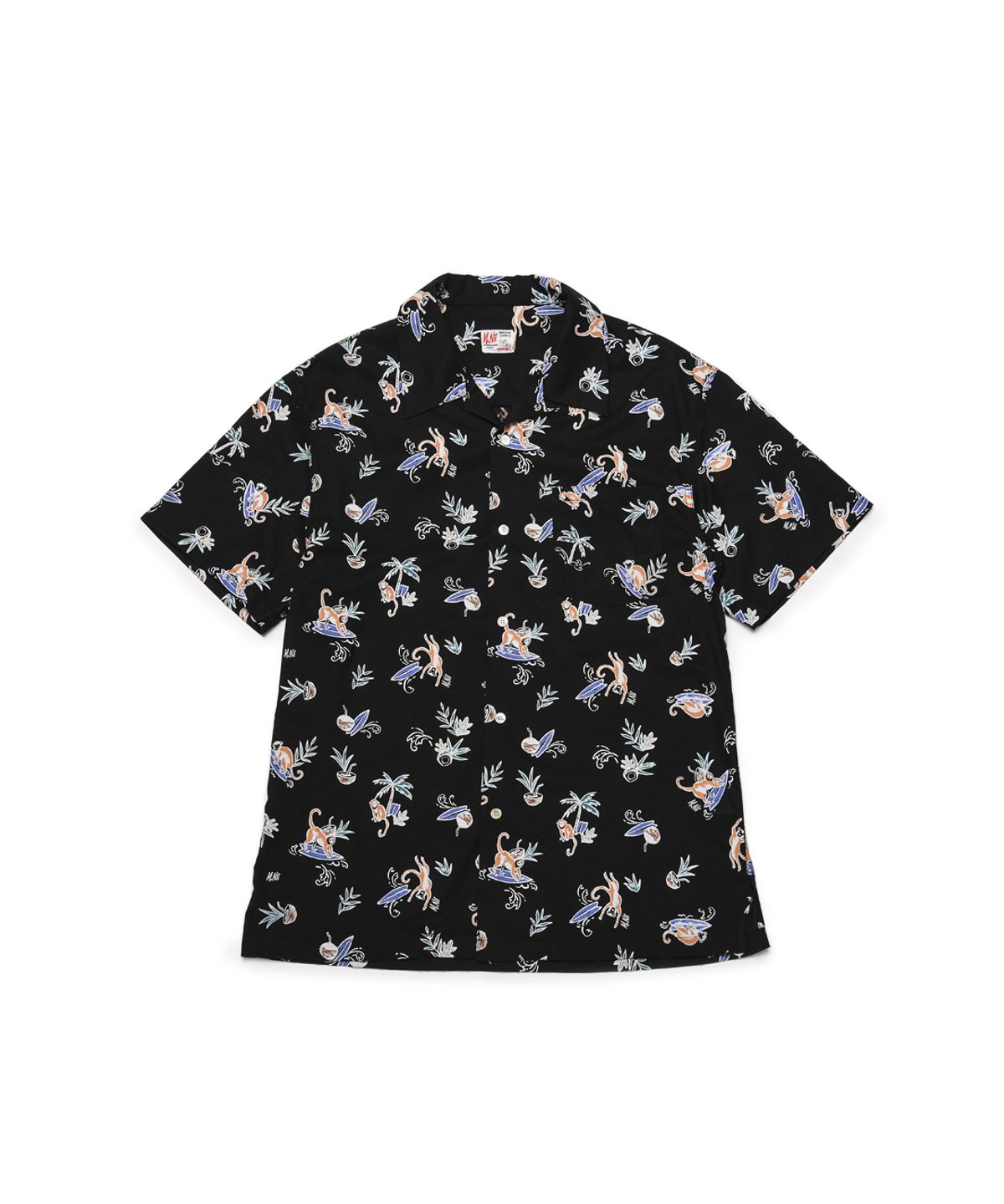 엠니(M.Nii) Monkey Surf Aloha Shirts / Black