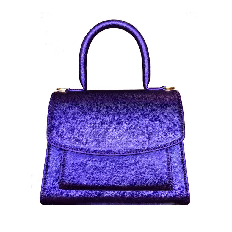 GOOD BAG PUPLE 여성 스퀘어 미니 크로스 토트백