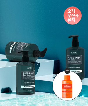 퓨어 앤 세이프 쿨링 남성청결제 300ml 2개+ 퓨어바디워시 100ml