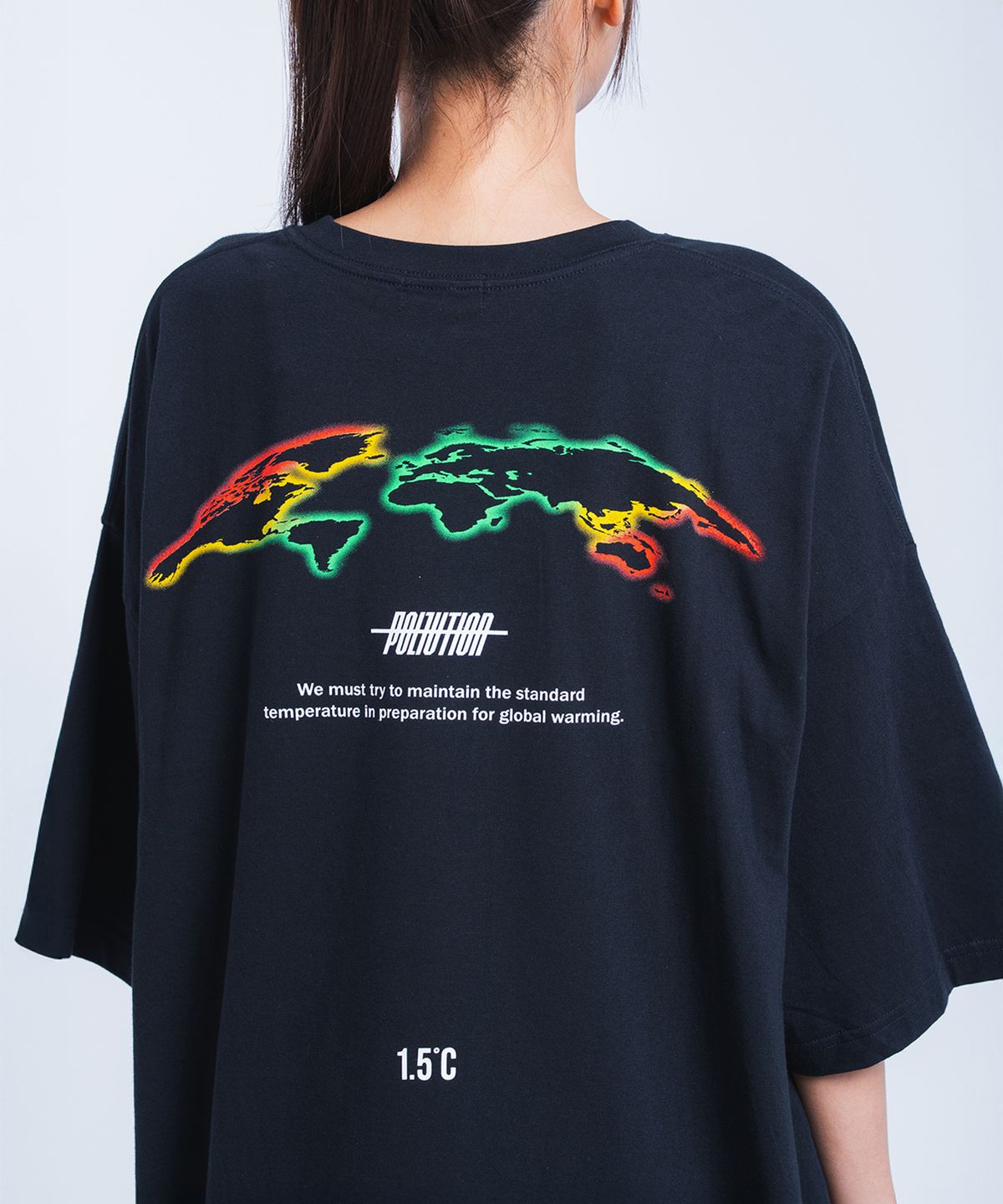 폴루션(POLLUTION) Continent LOGO OVERSIZE T