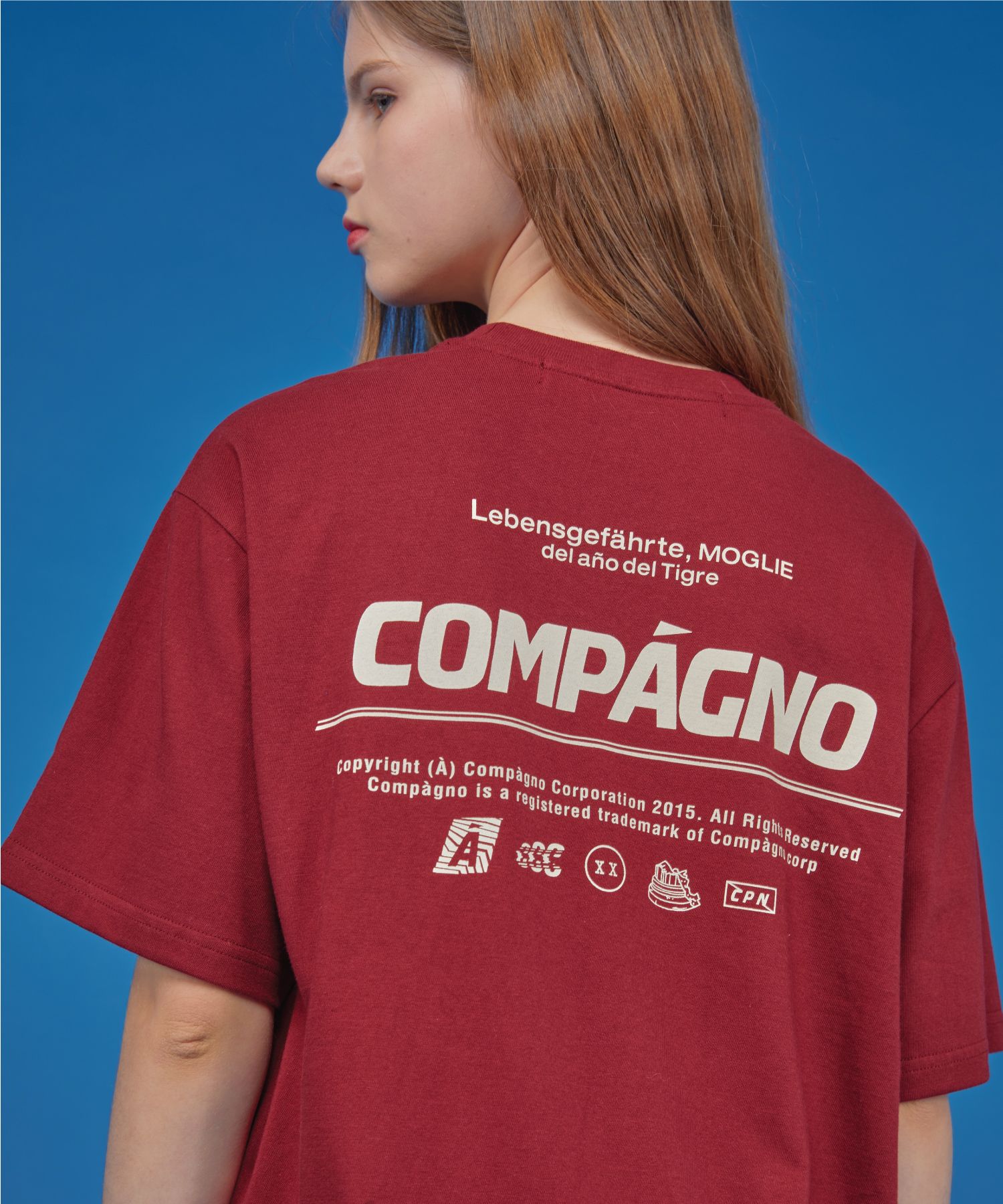 MUSINSA | CPGN STUDIO [16S] ARCHIVE LOGO SHORT SLEEVE BURGUNDY