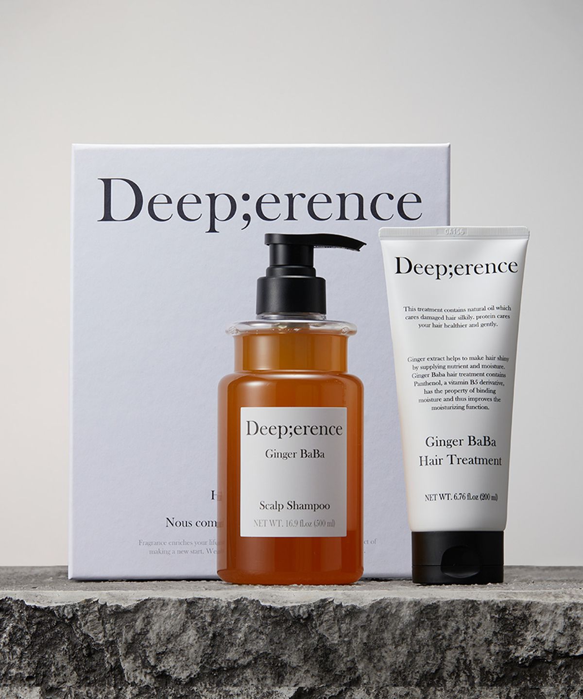 딥퍼랑스(DEEPERENCE) [선물포장] 진저바바 스칼프 헤어 케어 듀오세트  (샴푸+트리트먼트)