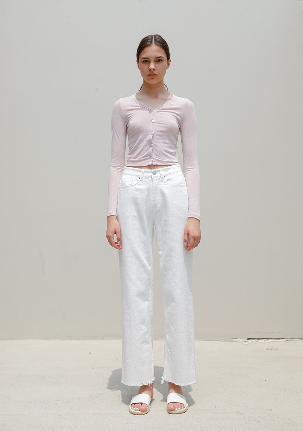 휴먼갤러리(HUMANGALLERY) Petite Layer Cardigan(Light pink)
