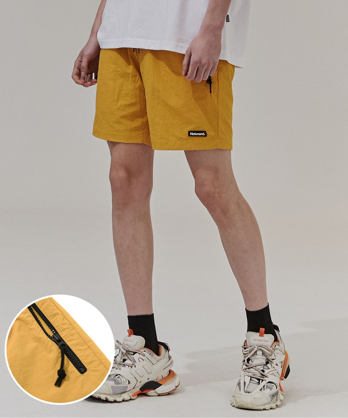 낫포너드(NOT4NERD) Nylon Zipper Short - Yellow