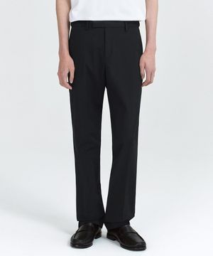 [쿨탠다드] 세미 와이드 히든 밴딩 슬랙스 [블랙]