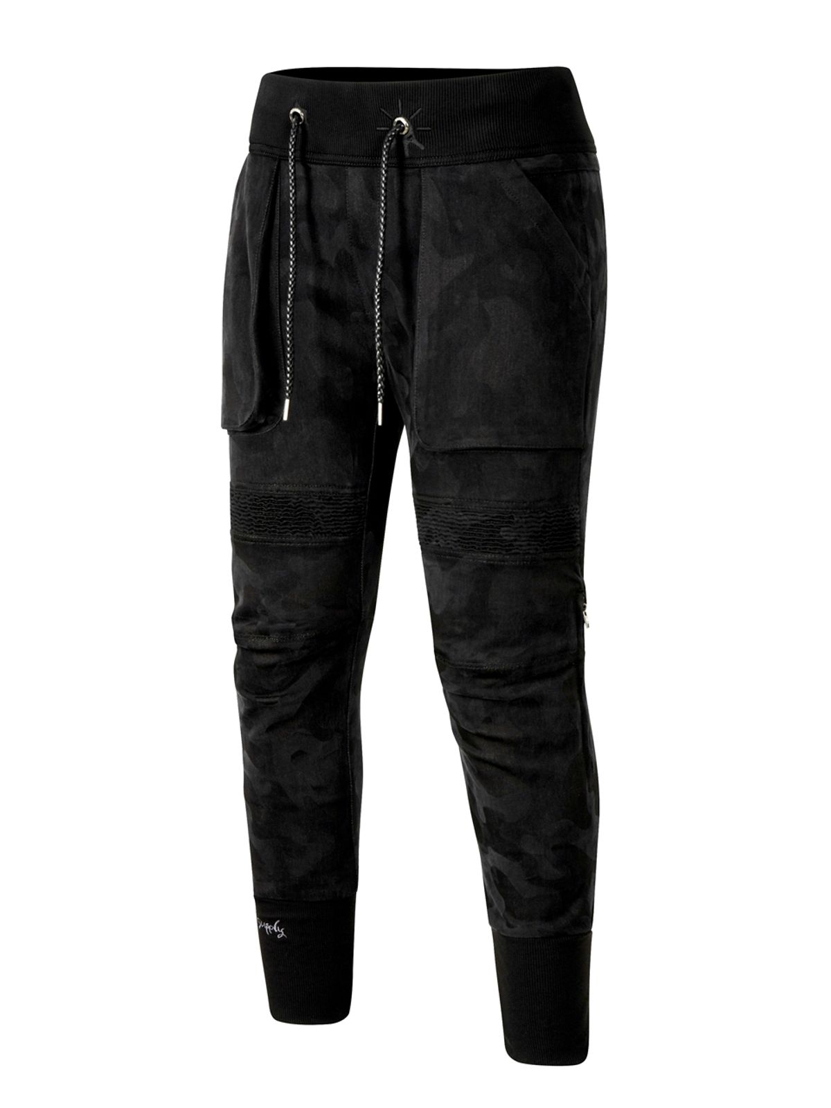 모빈스알(MOVINS.R) (블랙카모)AURA RELAXED DENIM PANTS