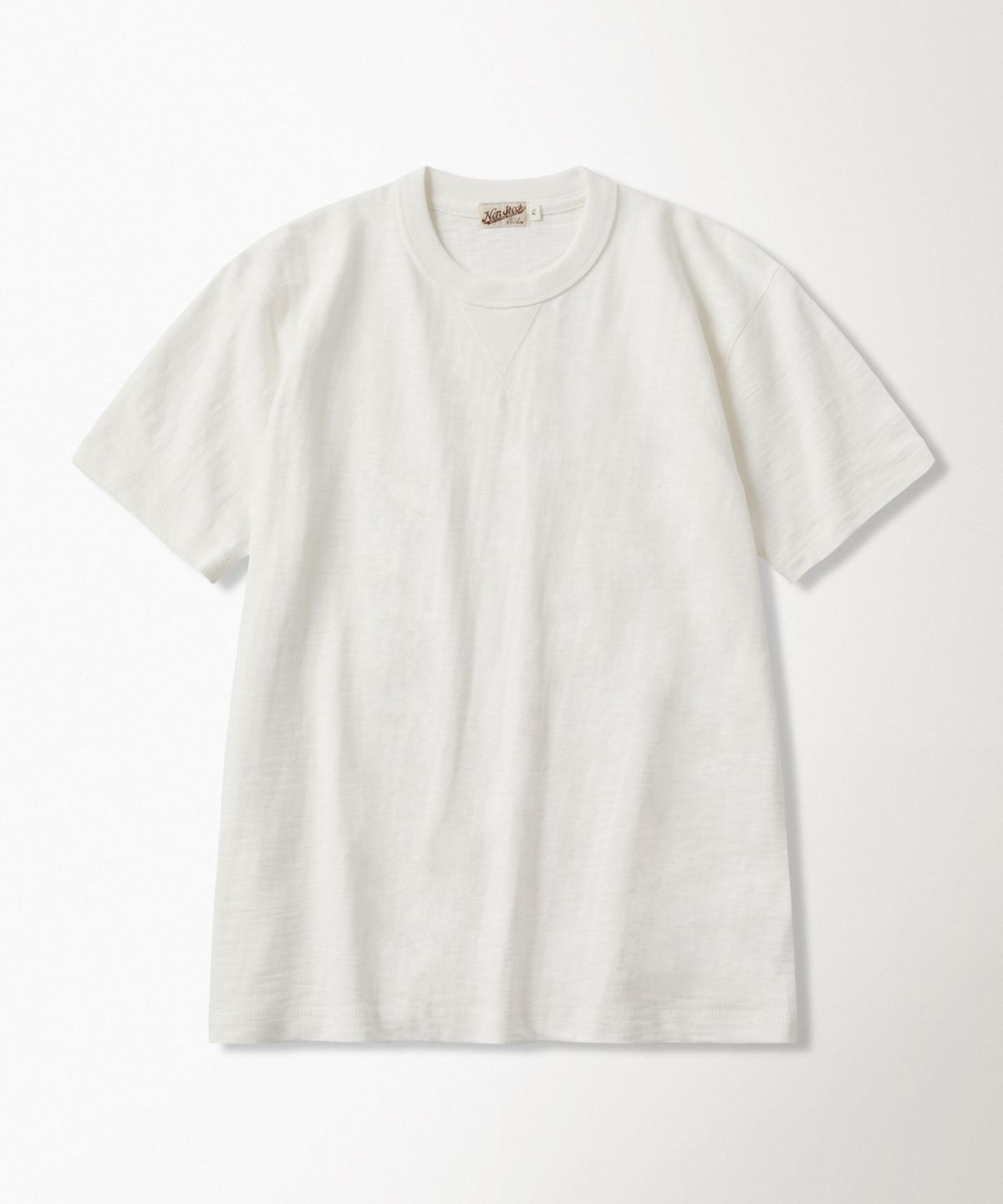 브론슨(BRONSON) 10.5 oz USA Cotton Tubular Gusset Tee White
