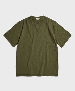 10.5 oz USA Cotton Tubular Gusset Tee Green