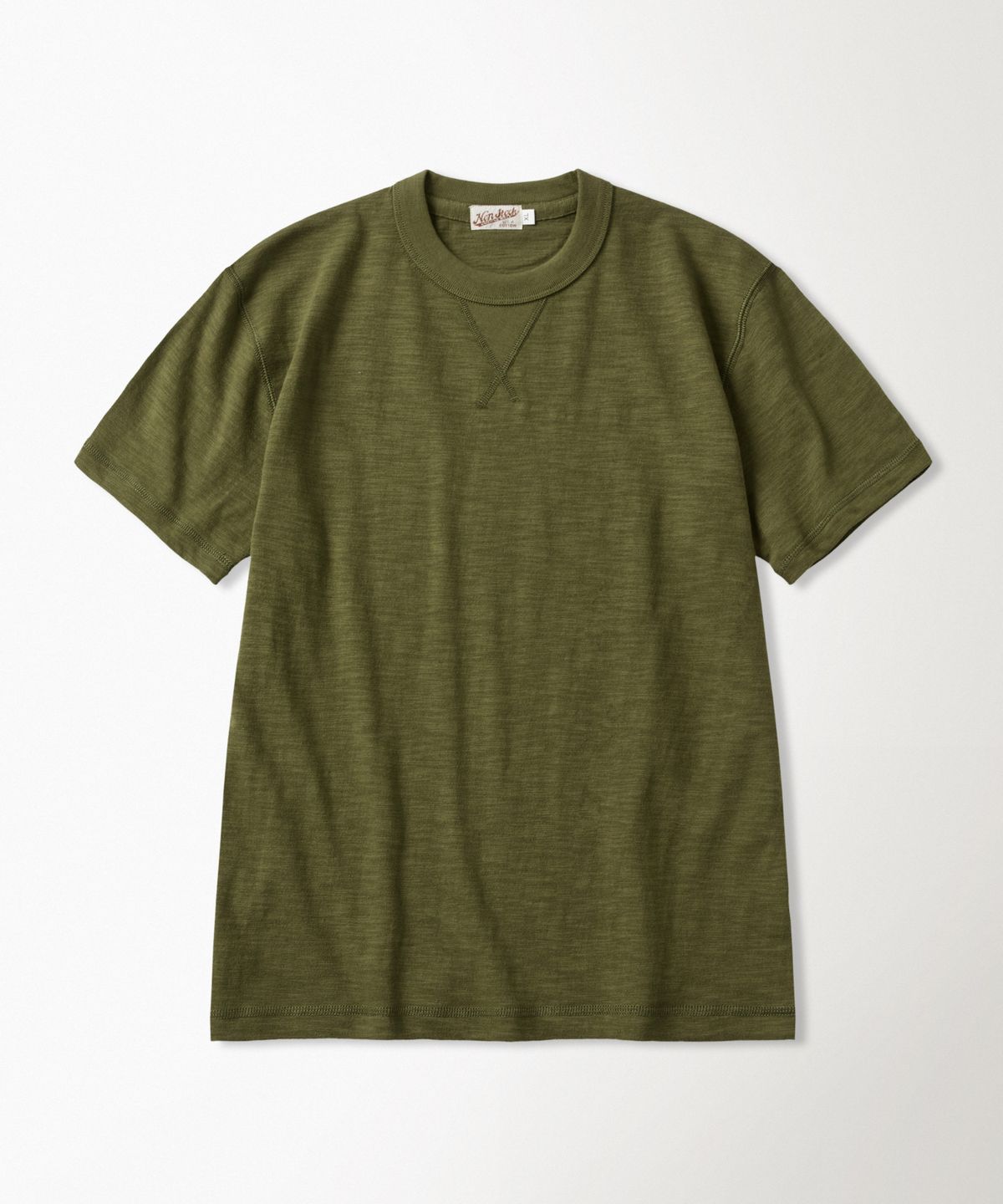 브론슨(BRONSON) 10.5 oz USA Cotton Tubular Gusset Tee Green