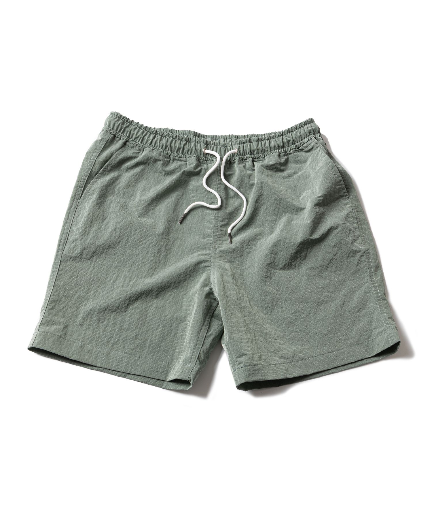 【massnoun】ZIPPER POCKET NYLON SHORT PANTS Yyclothing Mens Drawstring Shorts Mens Workout Shorts Waist