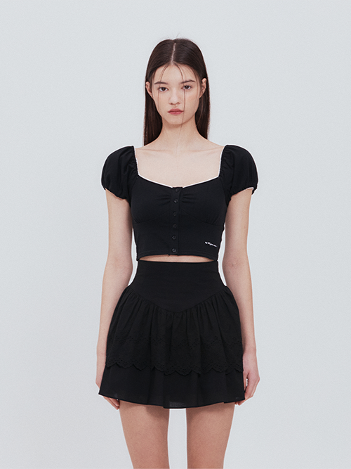 Tシャツ・カットソー Not your rose Lace square t-shirt BBH3652 MUSINSA | NOT YOUR ROSE Lace Square T-Shirt (Black)