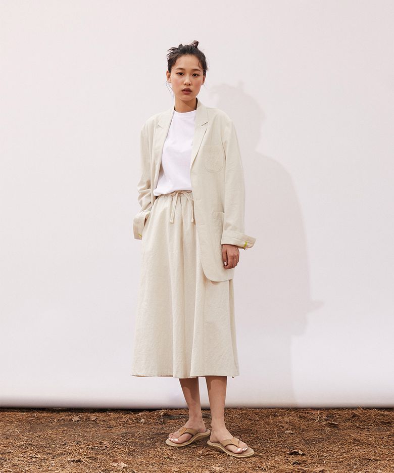 소소 린넨 스커트 셋업 (IVORY)