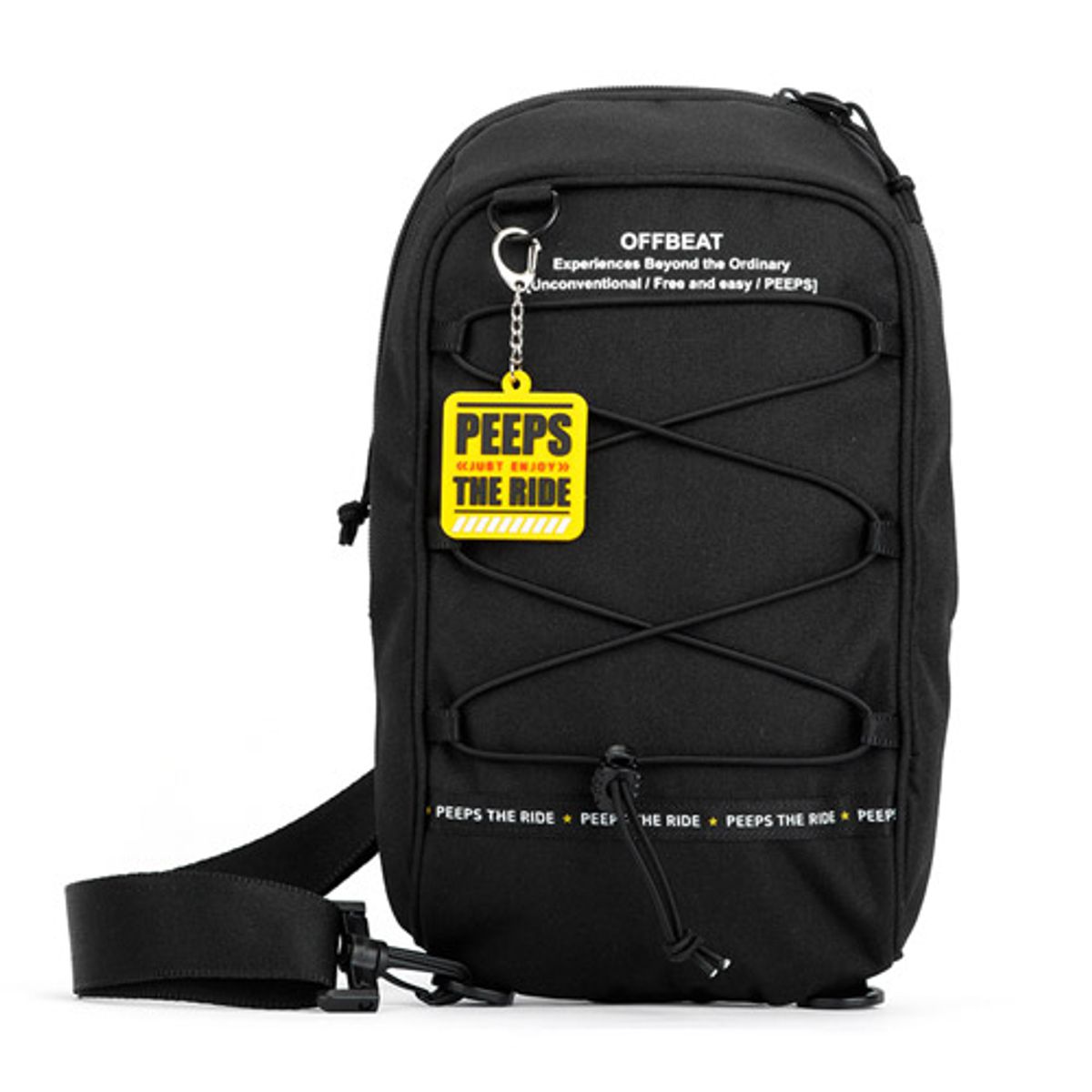 핍스(PEEPS) offbeat string sling bag(black)