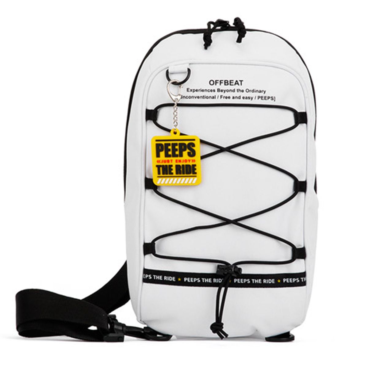 핍스(PEEPS) offbeat string sling bag(white)