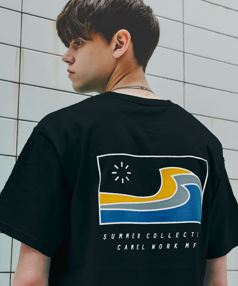 빅웨이브 반팔티셔츠(블랙)