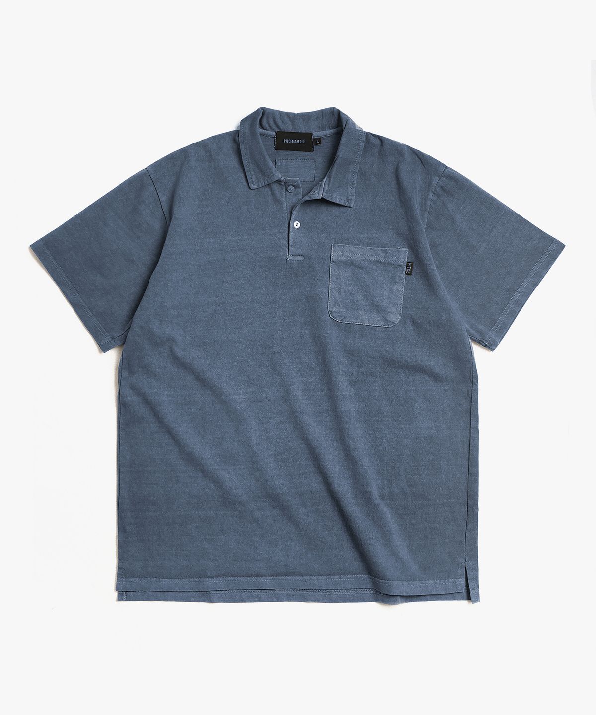 피스메이커(PIECE MAKER) PIGMENT POCKET PK TSHIRTS (NAVY)