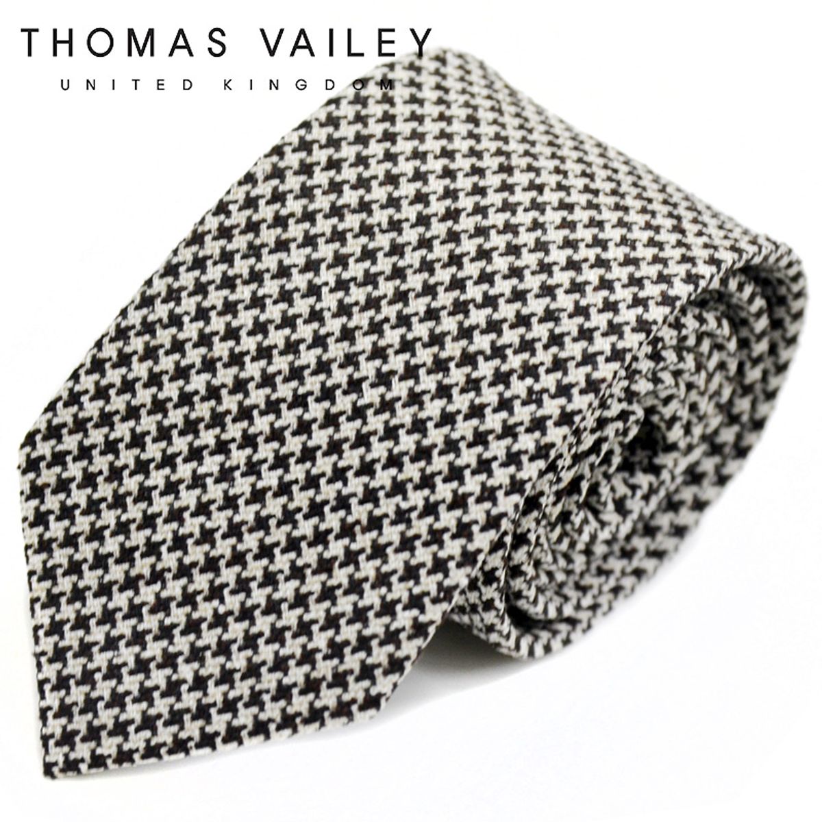 토마스 베일리(THOMAS VAILEY) 실크넥타이-클래식하운드 블랙 7.5cm