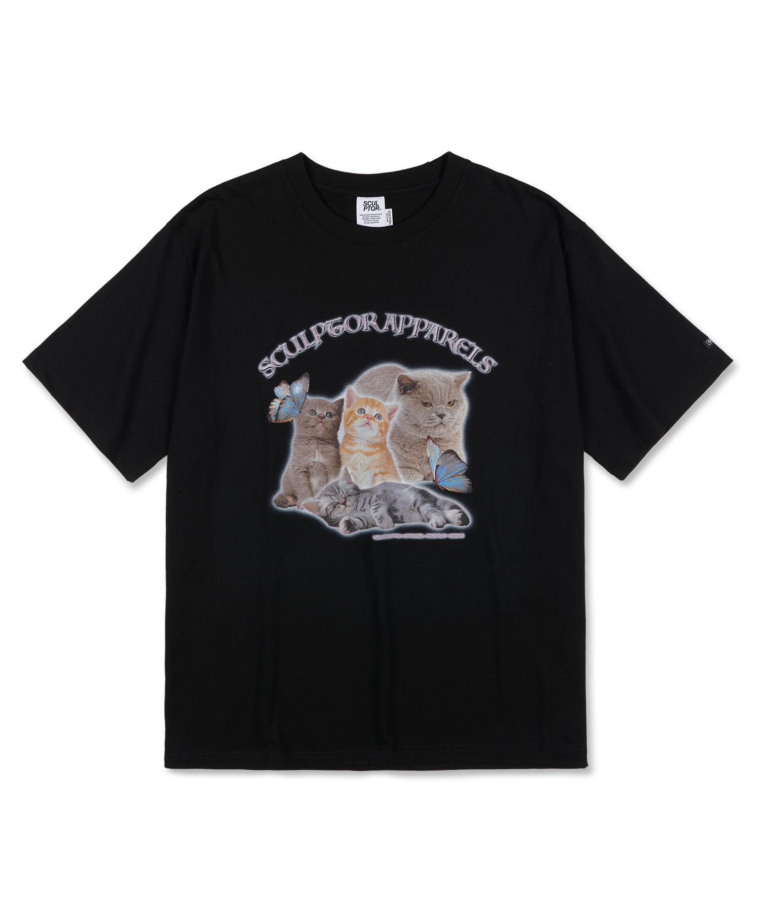 ★SCULPTOR★ Kitten Boxy Tee [BLACK] MUSINSA | SCULPTOR Kitten Boxy Tee [BLACK]
