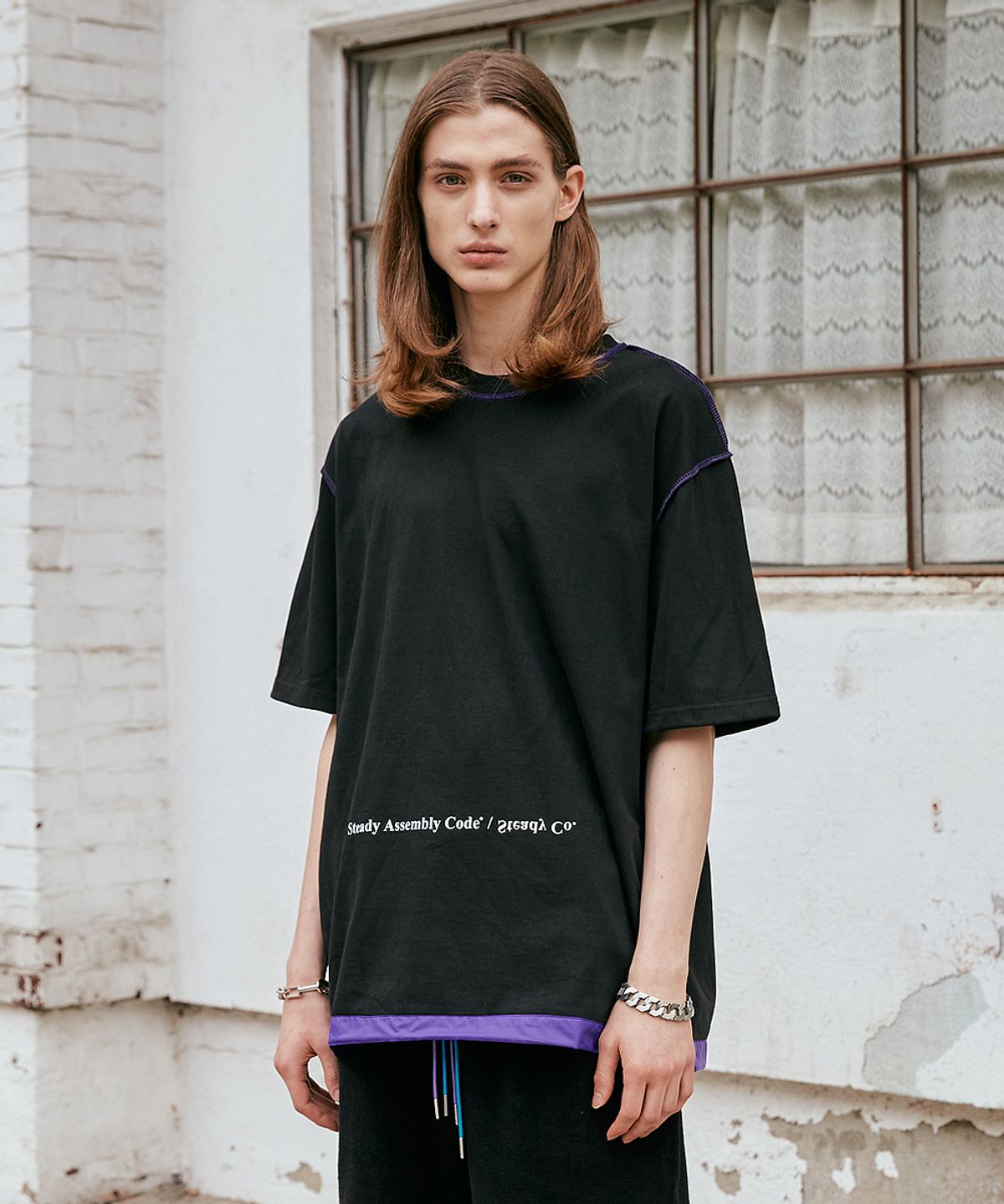색 스튜디오(SAC STUDIO) COZY BLOCK T-SHIRTS BLACK