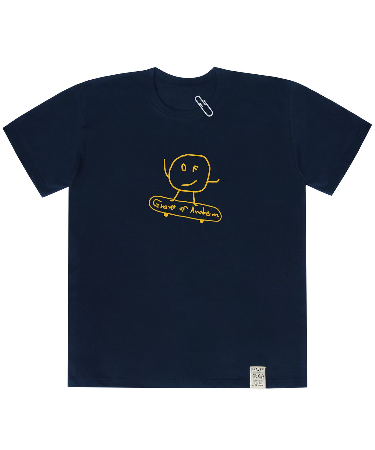 그레이버(GRAVER) [UNISEX]도트 보드 드로잉 반팔티_네이비