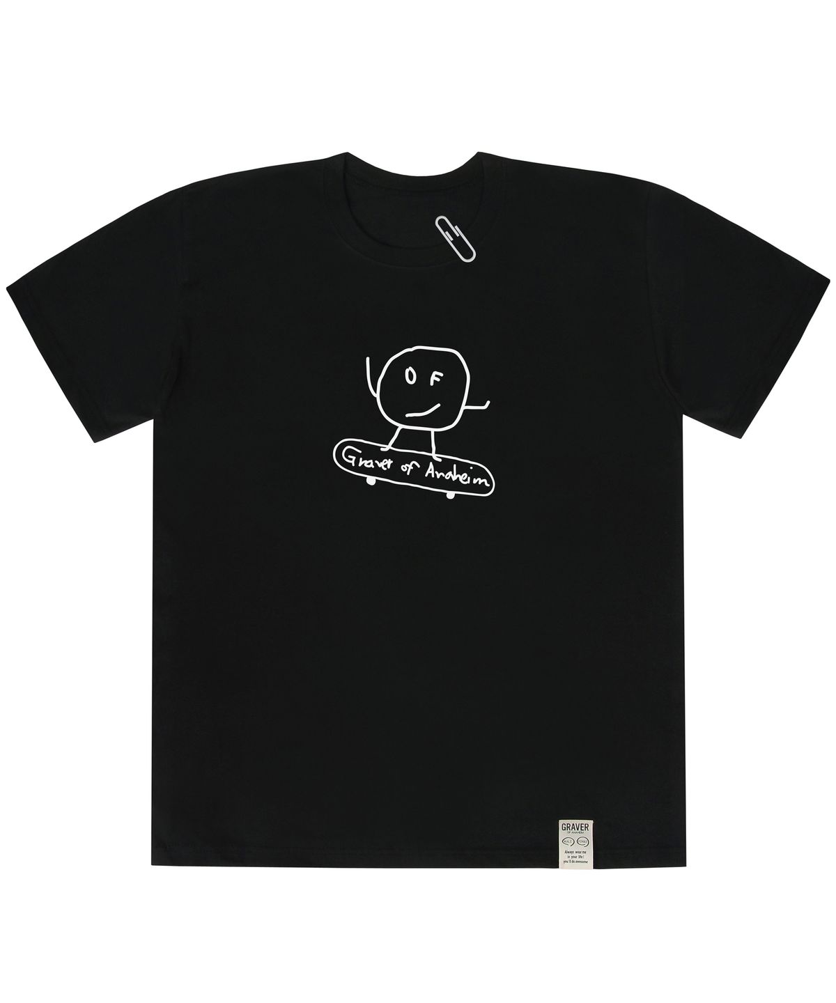 그레이버(GRAVER) [UNISEX]도트 보드 드로잉 반팔티_블랙