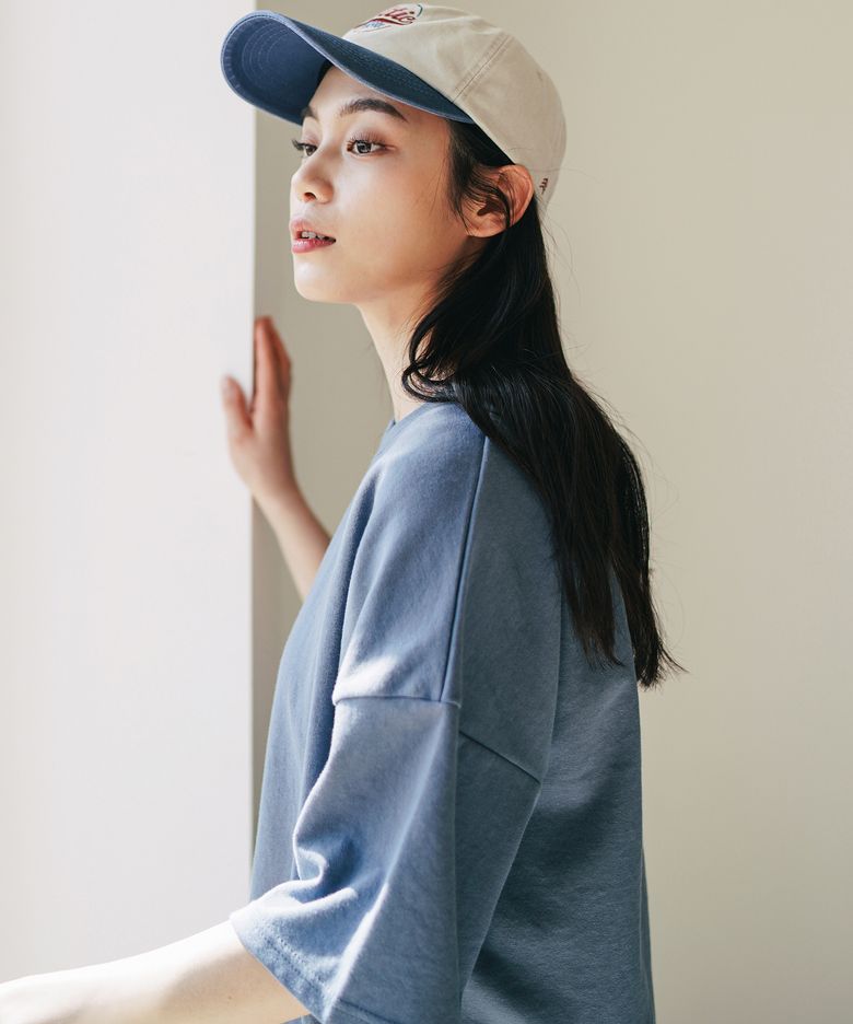 에디 오버핏 반팔티셔츠 애쉬블루 KJST2189