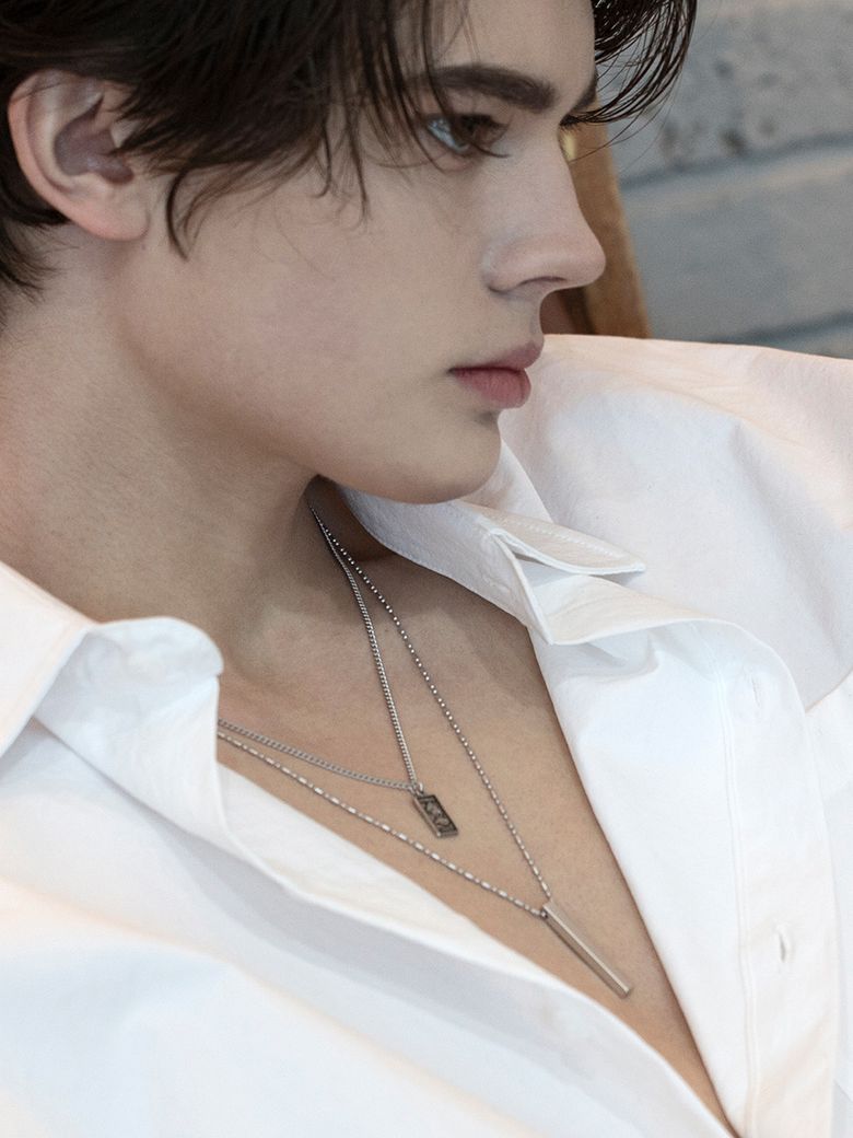 [20ALL] SVN-310 Stone Bar Double Necklace