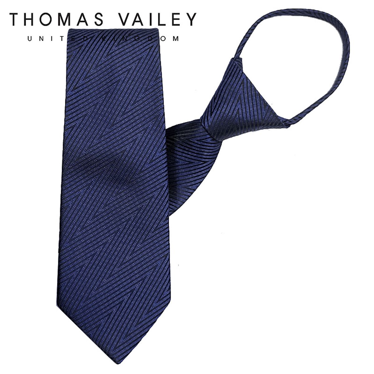 토마스 베일리(THOMAS VAILEY) 자동/지퍼넥타이-투스 네이비 7.5cm