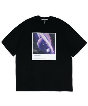 (공용) 플래닛 반팔 티셔츠 - (BLACK 20수 오버핏)