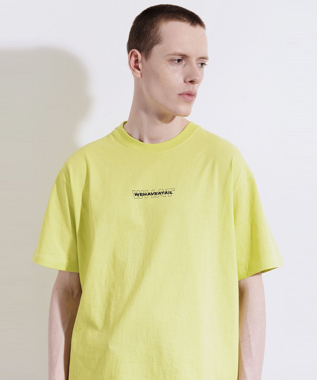 위해브어테일(WE HAVE A TAIL) SIGNATURE TSHIRTS (LIME)