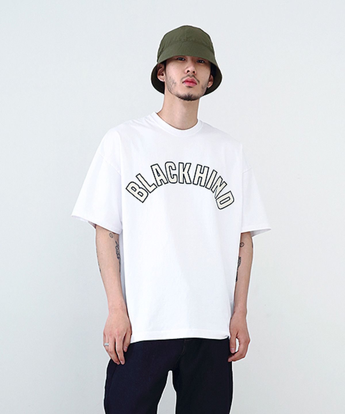 블랙하인드(BLACKHIND) Big Logo T-shirt -White-