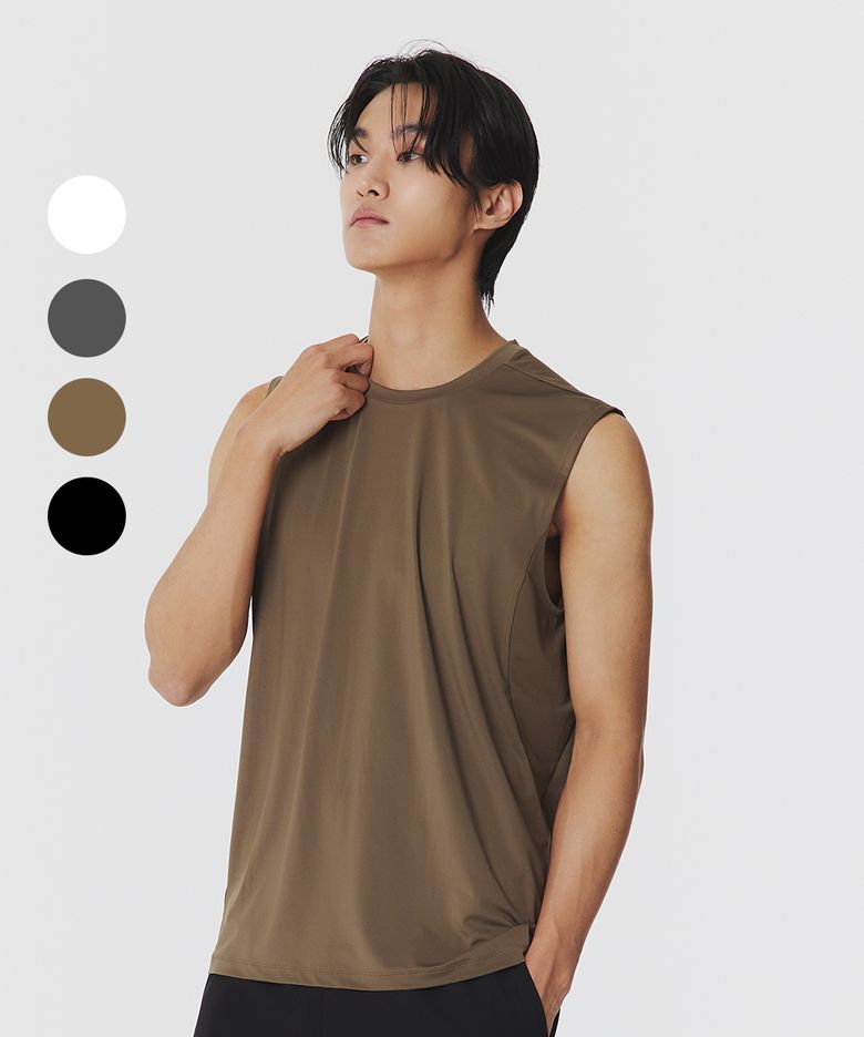 드라이액트 벤트 슬리브리스 (4color)