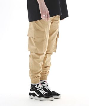 베이직 스탠다드 카고조거 팬츠-베이지