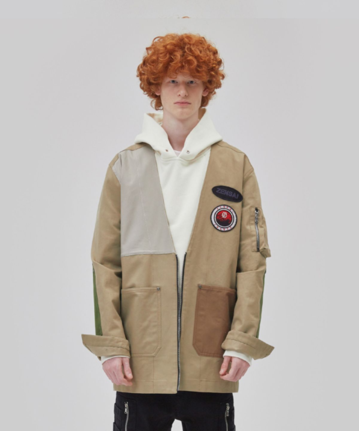 젠사이(ZENSAI) 카라리스 오버사이즈 자켓 [BEIGE]