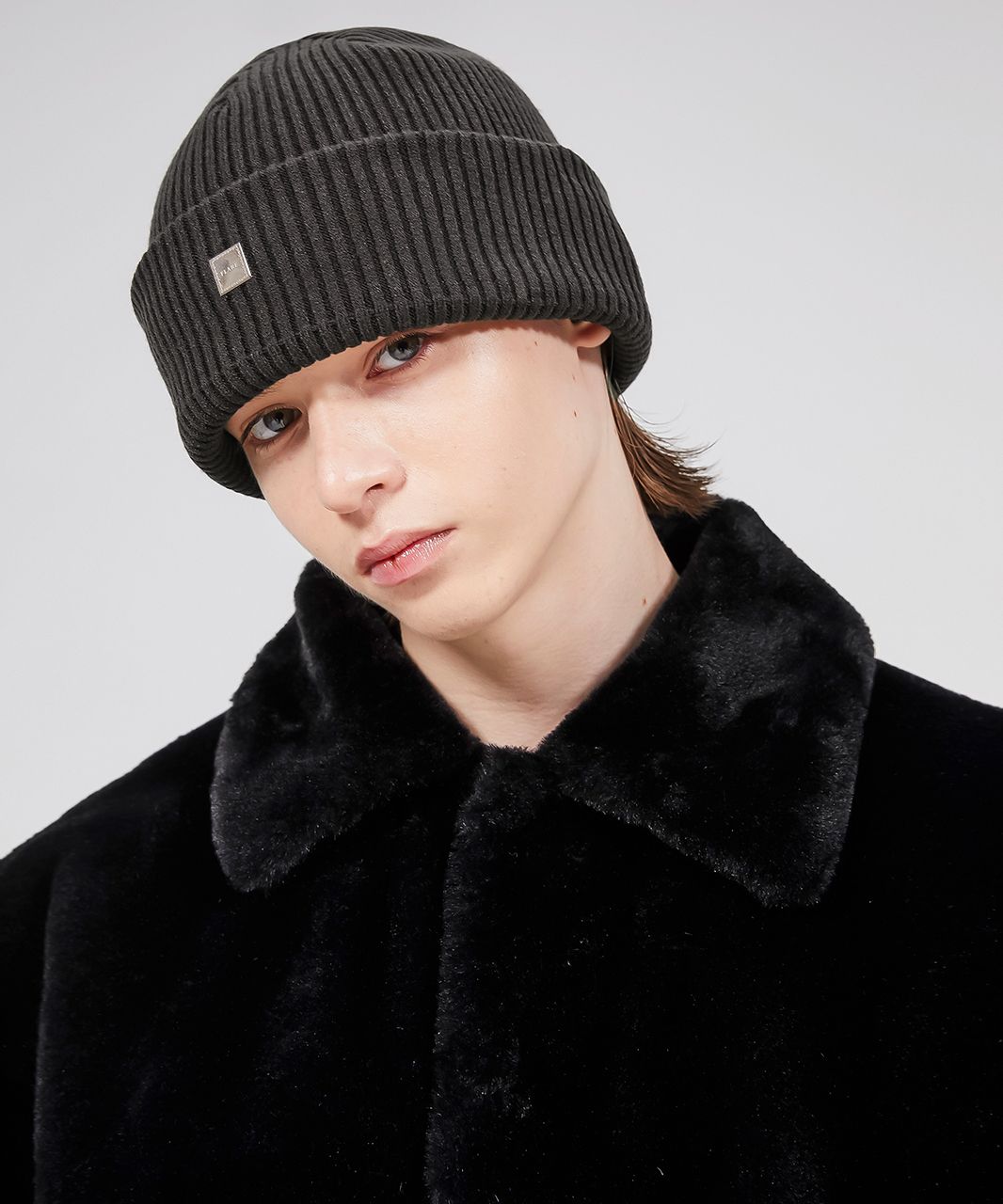 MUSINSA | FLAREUP FLARE Knit Beanie - Charcoal (FL-710)