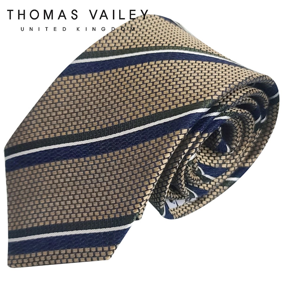 토마스 베일리(THOMAS VAILEY) 실크넥타이-소피아 골드 7.5cm