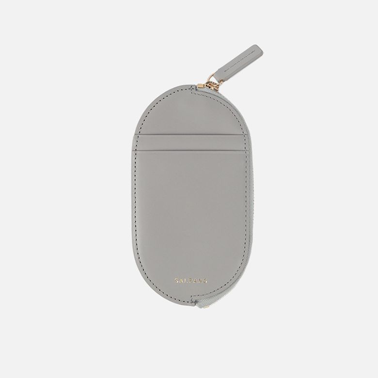 Oval Slim Card Wallet Light Grey