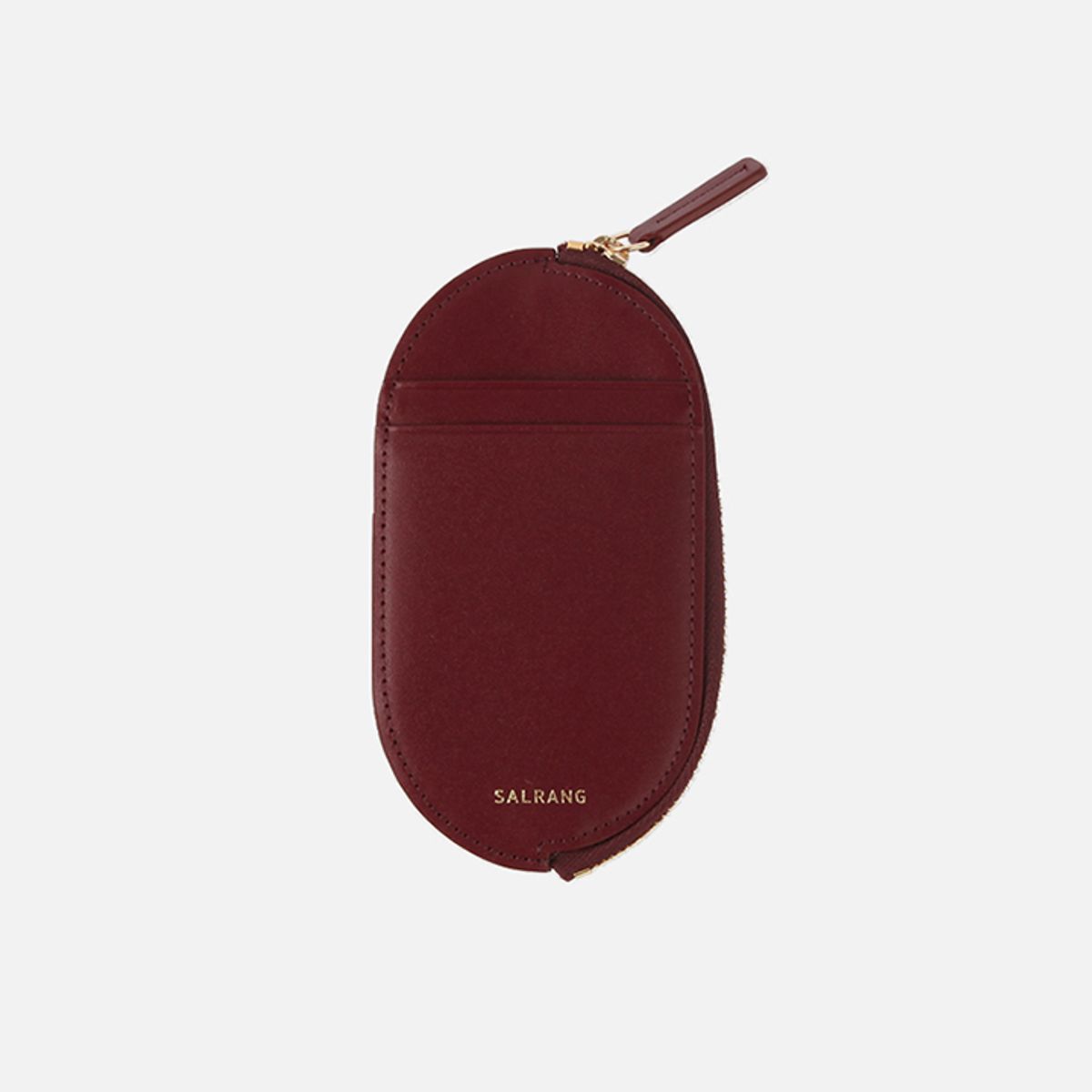 살랑(SALRANG) Oval Slim Card Wallet burgundy