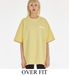 베이직 로고 더블 코튼 오버핏 반팔 티셔츠_레몬