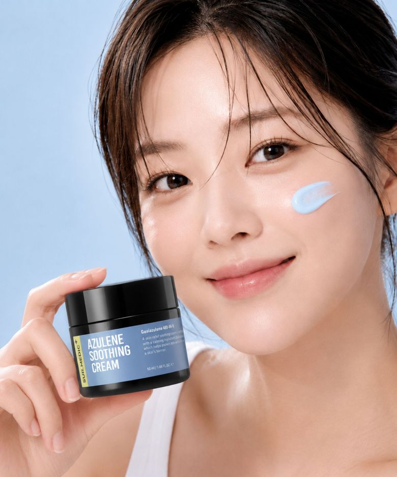 고수분 파란진정 촉촉한 수분크림 아줄렌 진정크림 50ml 데일리 저자극 수분 민감성 열감 흔적 쿨링