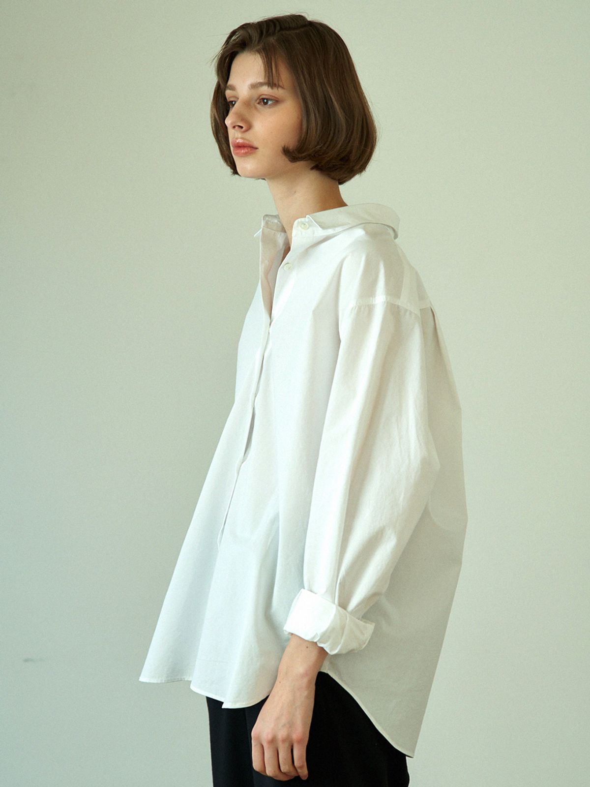 라르고(LARGO) loose fit shirt (white)